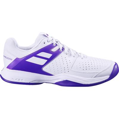 Babolat Mens Pulsion All Court Wimbledon Tennis Shoes - White/Purple - main image