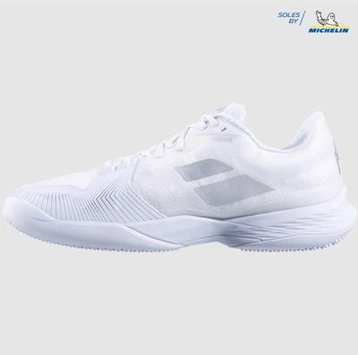 Babolat Mens Jet Mach 3 Wimbledon Grass Court Tennis Shoes - White/Silver