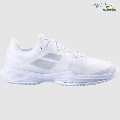 Babolat Mens Jet Mach 3 Wimbledon Grass Court Tennis Shoes - White/Silver