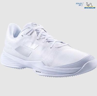 Babolat Mens Jet Mach 3 Wimbledon Grass Court Tennis Shoes - White/Silver