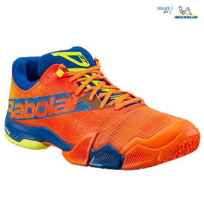 Babolat Mens Jet Premura Padel Tennis Shoes - Orange/Dark Blue