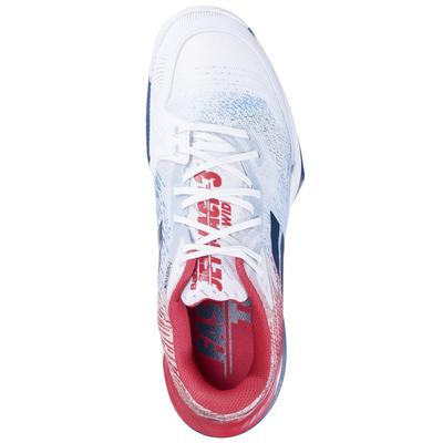 Babolat Mens Jet Mach III Wide Tennis Shoes - White/Estate Blue - main image