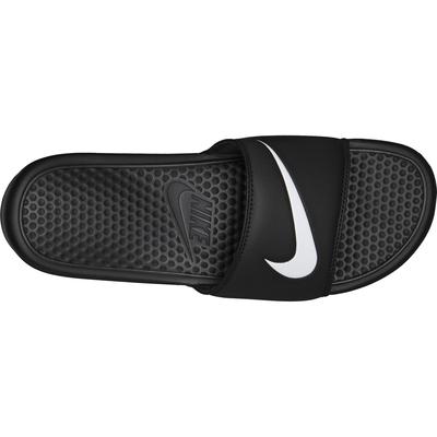 Nike Benassi Swoosh Flip Flops - Black - Tennisnuts.com