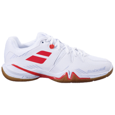 Babolat Womens Shadow Spirit Badminton Shoes - White/Red - main image