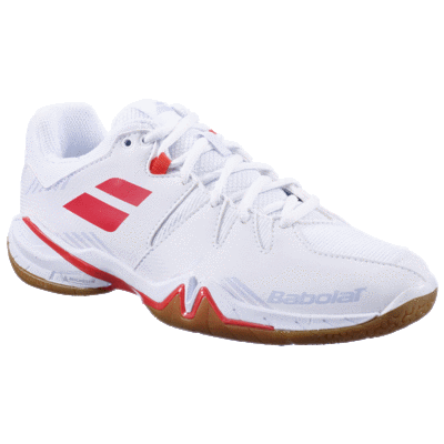 Babolat Womens Shadow Spirit Badminton Shoes - White/Red - main image