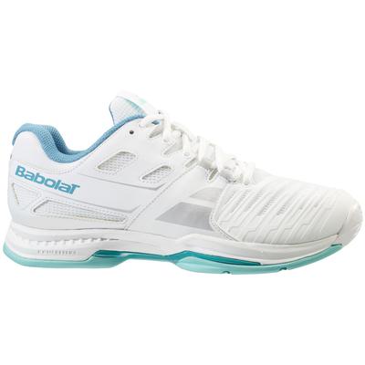 Babolat Womens SFX All Court Tennis Shoes White Blue Tennisnuts