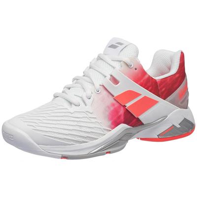 Babolat Womens Propulse Fury Tennis Shoes - White/Pink - main image