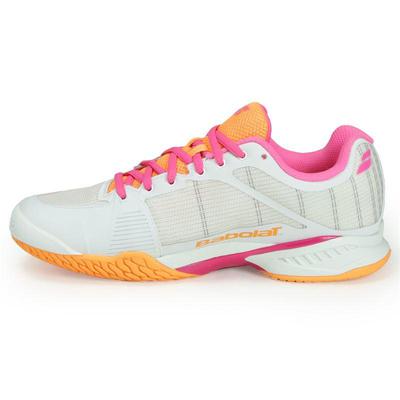 Babolat Womens Jet Team Tennis Shoes - Court White/Orange/Pink - main image