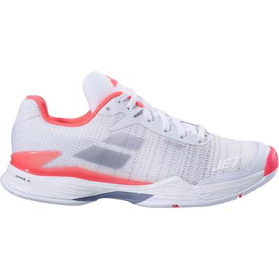 Babolat Womens Jet Mach II Tennis Shoes - White/Fluo Pink
