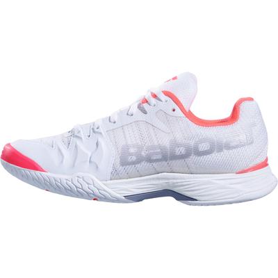 Babolat Womens Jet Mach II Tennis Shoes - White/Fluo Pink - main image