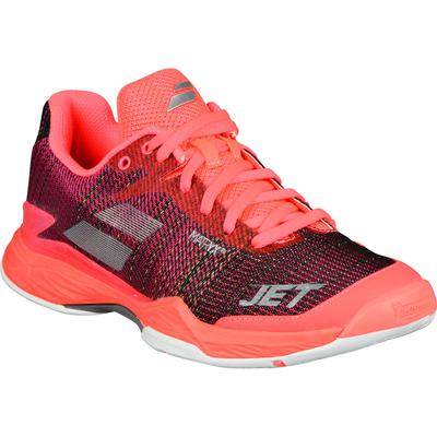 Babolat Womens Jet Mach II Tennis Shoes - Fluo Pink/Silver/Fandango