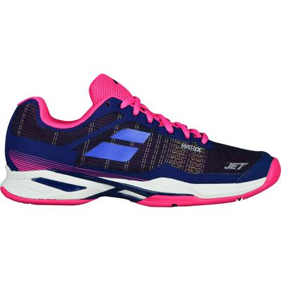 Babolat Womens Jet Mach I Tennis Shoes - Estate Blue/Fandango Pink - main image