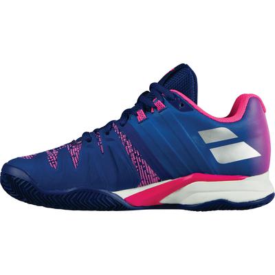 Babolat Womens Propulse Blast Clay Tennis Shoes - Blue/Pink