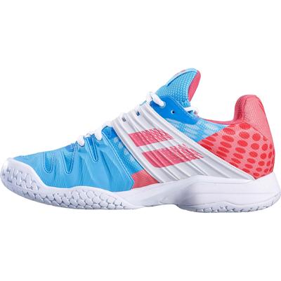 Babolat Womens Propulse Fury Tennis Shoes - Sky Blue/Pink - main image