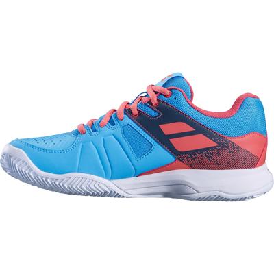 Babolat Womens Pulsion Clay Tennis Shoes - Sky Blue/Pink