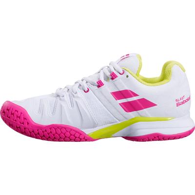 Babolat Womens Propulse Blast Tennis Shoes - White/Red Rose