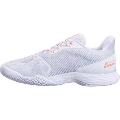 Babolat Womens Jet Tere Tennis Shoes - White/Coral