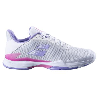 Babolat Womens Jet Tere Tennis Shoes - White/Lavender - main image