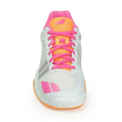Babolat Womens Jet Team Tennis Shoes - Court White/Orange/Pink - main image