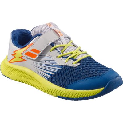 Babolat Kids Pulsion Velcro Tennis Shoes - Dark Blue/Sulphur Spring - main image