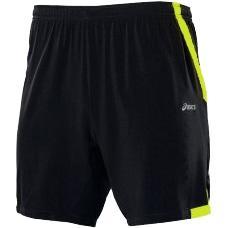 Asics Mens Woven 7 Inch Shorts - Performance Black/Safety Yellow - main image