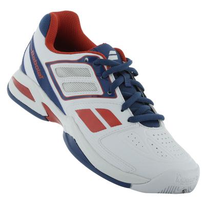 Babolat Boys Propulse Team BPM Junior Tennis Shoes - White/Blue - main image