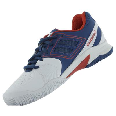 Babolat Boys Propulse Team BPM Junior Tennis Shoes - White/Blue - main image