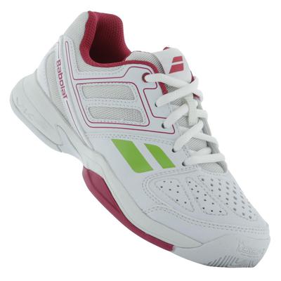 Babolat Girls Pulsion 4 BPM Junior Tennis Shoes - White/Pink - main image