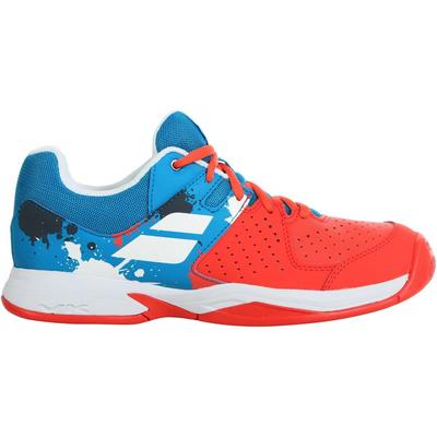 Babolat Kids Pulsion Tennis Shoes - Tomato Red/Blue Aster - main image