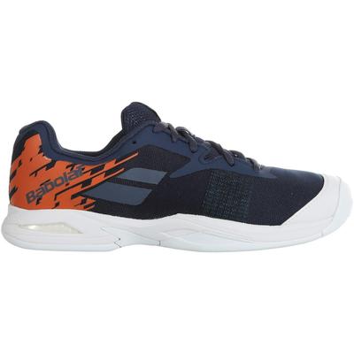 Babolat Kids Jet Tennis Shoes - White/Pureed Pumpkin