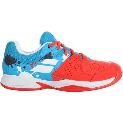 Babolat Kids Pulsion Clay Tennis Shoes - Tomato Red/Blue Aster - main image