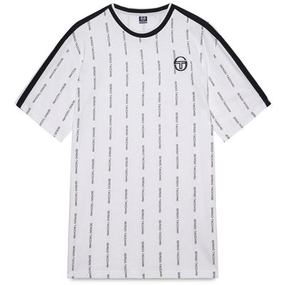 Sergio Tacchini Mens Pinstripe T-Shirt - White/Navy - main image