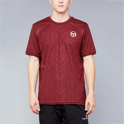 Sergio Tacchini Mens Chevron T-Shirt - Bordeaux/White - main image