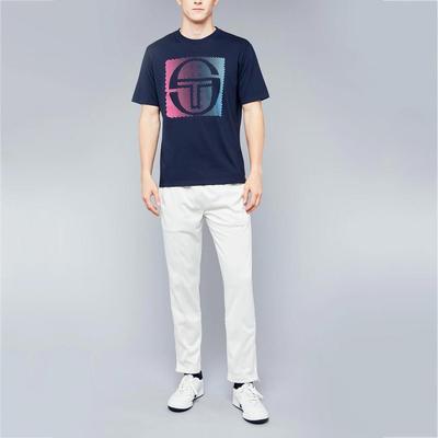 Sergio Tacchini Mens Fargo T-Shirt - Navy/Capanula/Pink Yarrow - main image