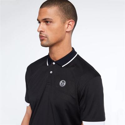 Sergio Tacchini Mens Young Line Pro Tennis Polo - Black/White - main image