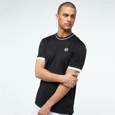 Sergio Tacchini Mens Young Line Pro Tennis T-Shirt - Black/White - main image