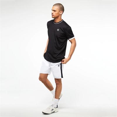 Sergio Tacchini Mens Young Line Pro Tennis T-Shirt - Black/White