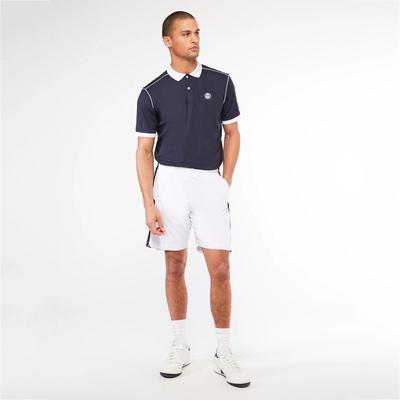 Sergio Tacchini Mens Young Line Pro Tennis Shorts - White/Navy