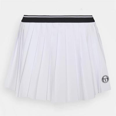 Sergio Tacchini Womens Game Tennis Skirt - Blanc/Sky