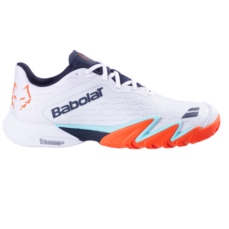 Babolat Mens Jet Premura 3 Lebron Padel Shoes - White/Orange - main image