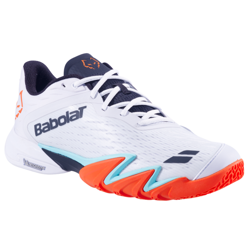 Babolat Mens Jet Premura 3 Lebron Padel Shoes - White/Orange - main image