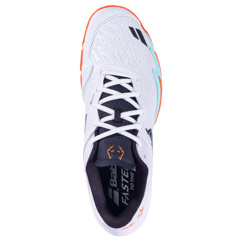 Babolat Mens Jet Premura 3 Lebron Padel Shoes - White/Orange - main image