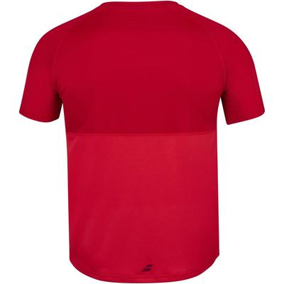 Babolat Boys Play Crew Neck Tee - Tomato Red
