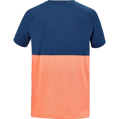 Babolat Boys Play Crewneck Tee - Orange/Estate Blue - main image