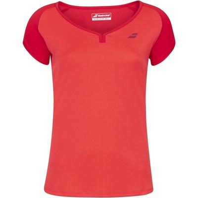 Babolat Girls Play Cap Sleeve Top - Tomato Red - main image
