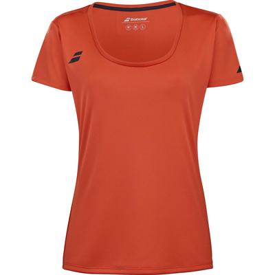 Babolat Girls Play Cap Sleeve Tee - Fiesta Red - main image