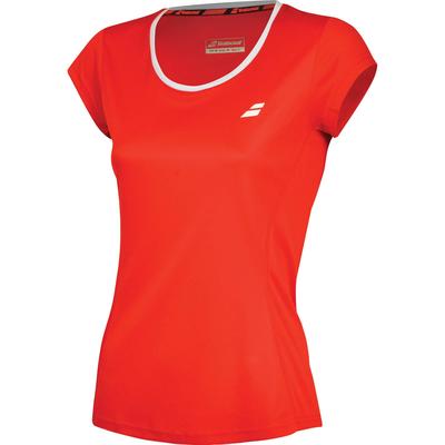 Babolat Girls Core Flag Club Tee - Fiery Red