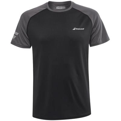 Babolat Mens Play Crew Neck Tee - Black/Grey - main image
