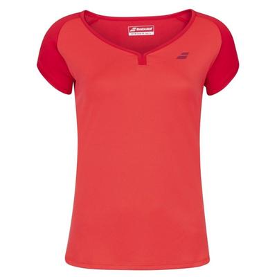 Babolat Womens Play Cap Sleeve Top - Tomato Red