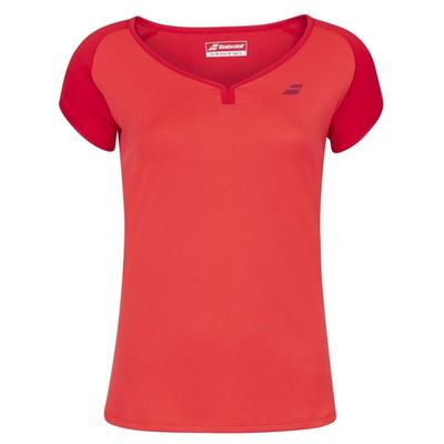 Babolat Womens Play Cap Sleeve Top - Tomato Red - main image